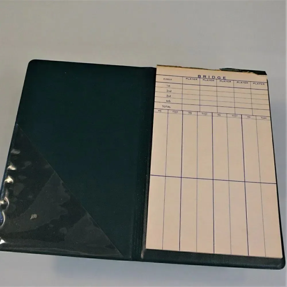 Bridge Score Pad Book Penworthy Vintage Vinyl Cover
